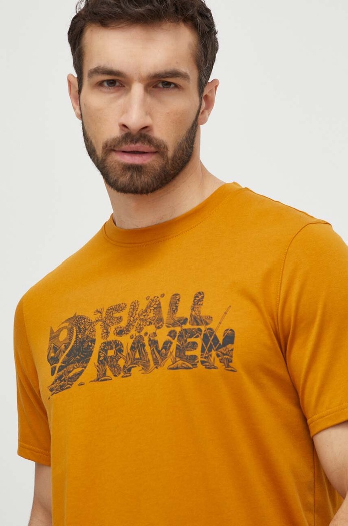 Kratka majica Fjallraven Lush Logo T-shirt Drugo rumena F12600219.166