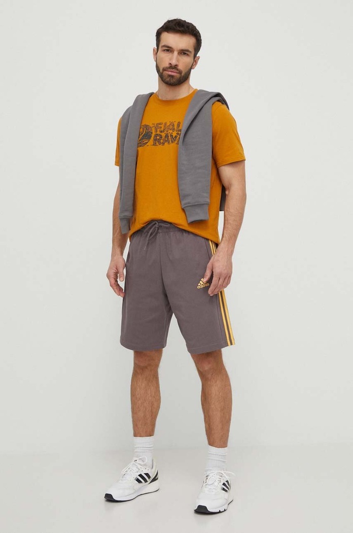 Kratka majica Fjallraven Lush Logo T-shirt F12600219.166 rumena SS25
