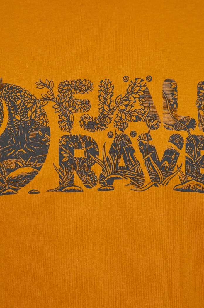 Kratka majica Fjallraven Lush Logo T-shirt F12600219.166 rumena