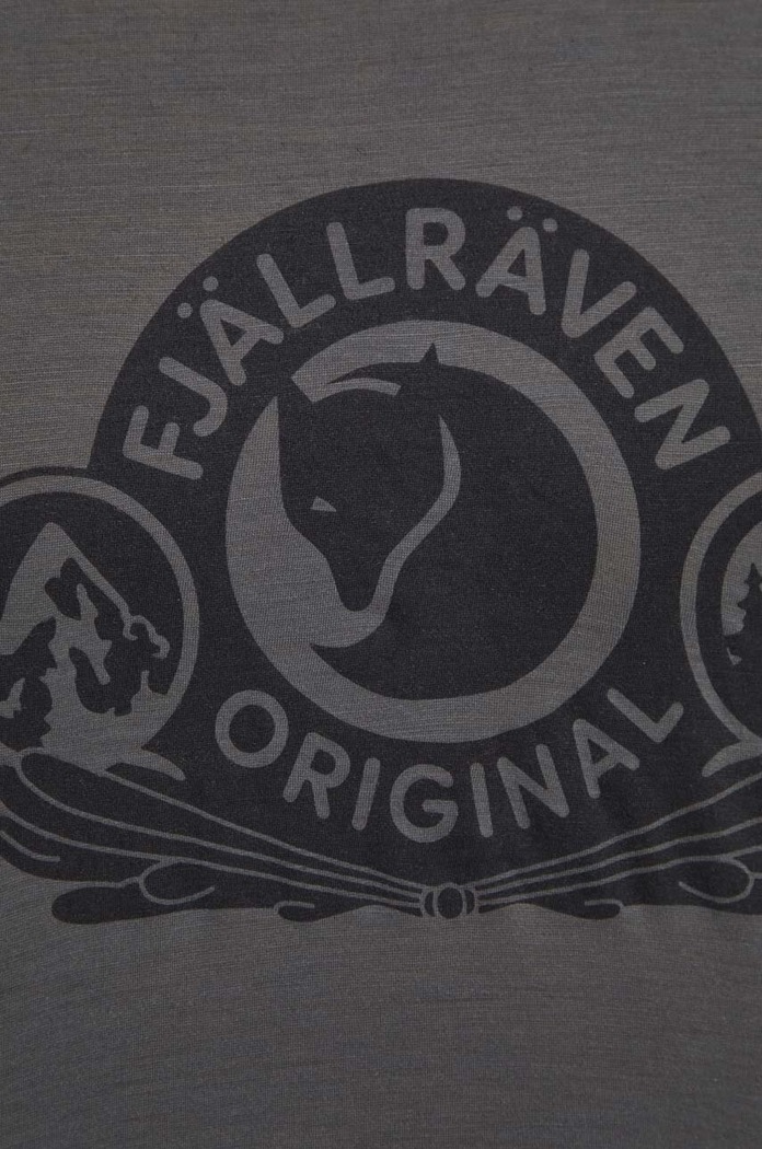Volnen t-shirt Fjallraven Abisko Wool Classic F84117.050 siva