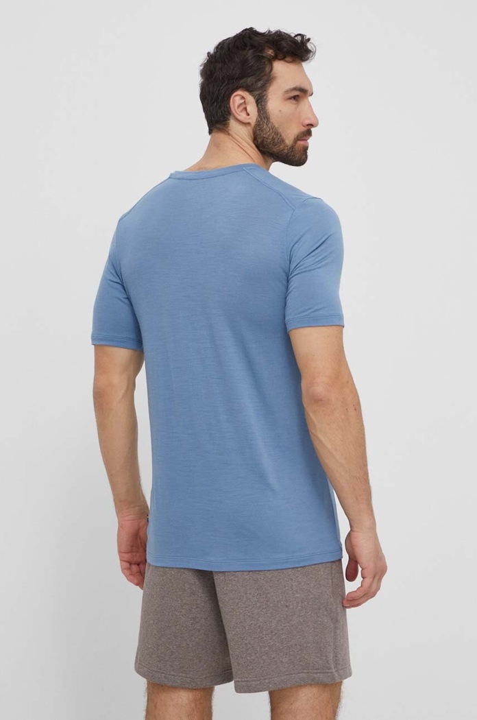 Oblečení Vlněné tričko Fjallraven Abisko Wool Logo F86977.543 modrá