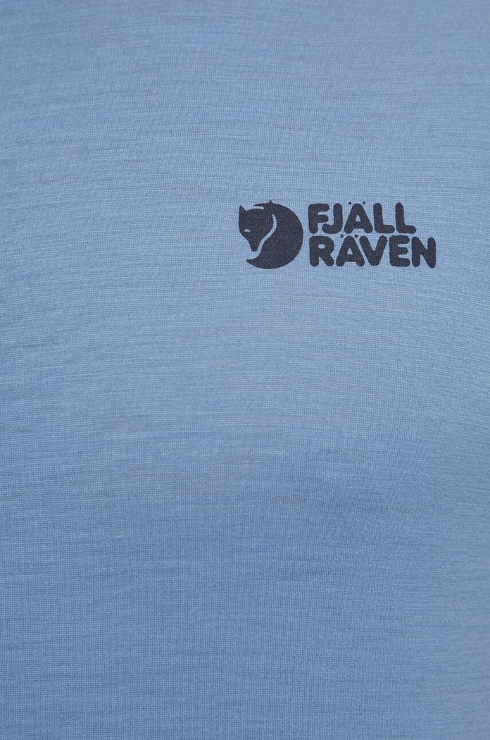 Vlněné tričko Fjallraven Abisko Wool Logo F86977.543 modrá