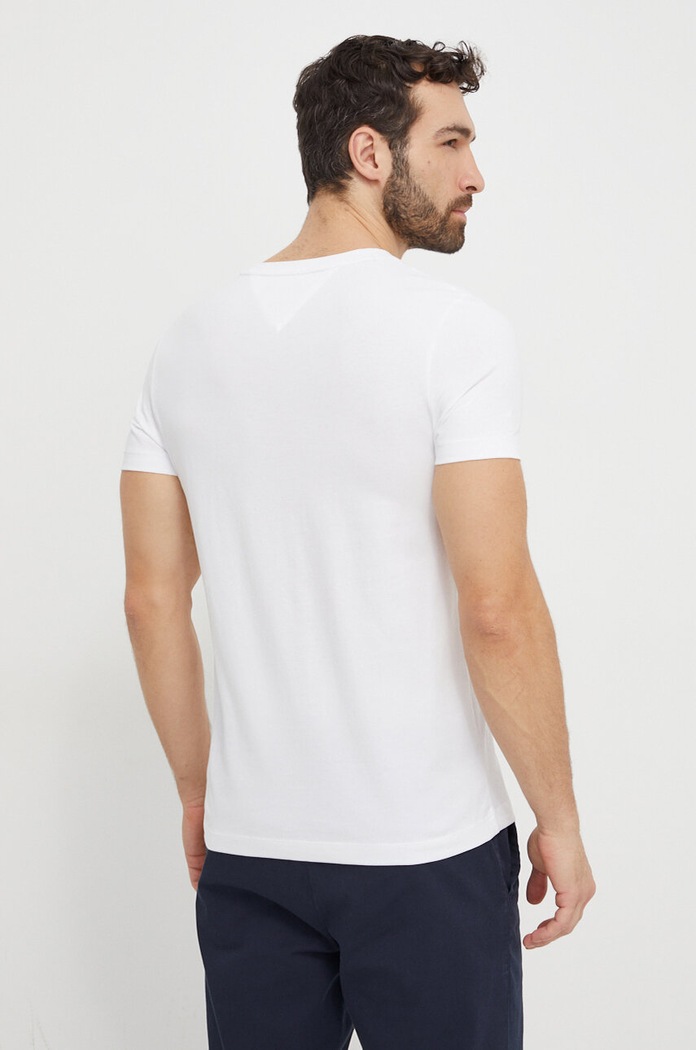 Tommy Hilfiger t-shirt bawełniany MW0MW34387 biały SS24