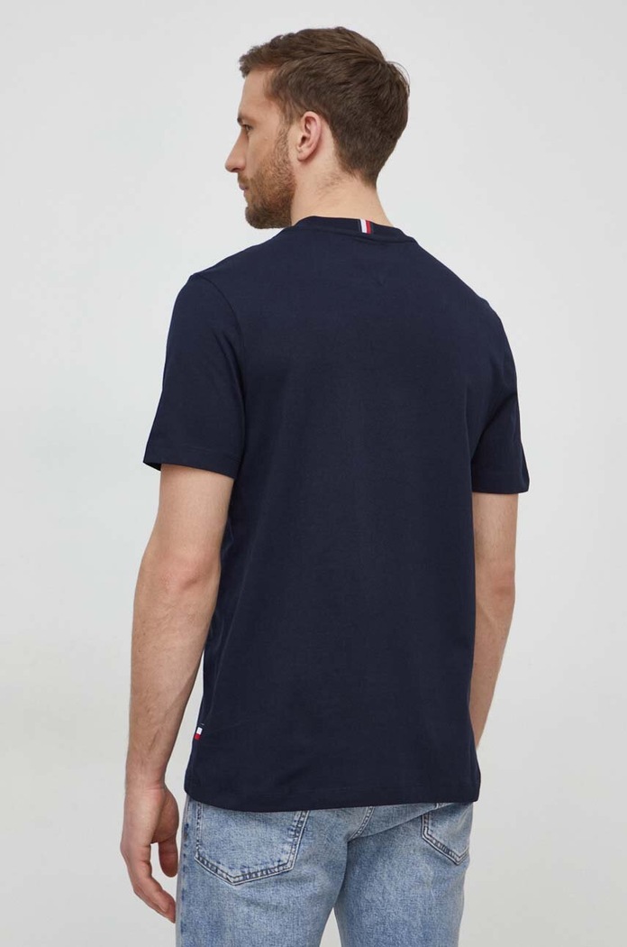 Îmbrăcăminte Tommy Hilfiger tricou din bumbac MW0MW34391 bleumarin