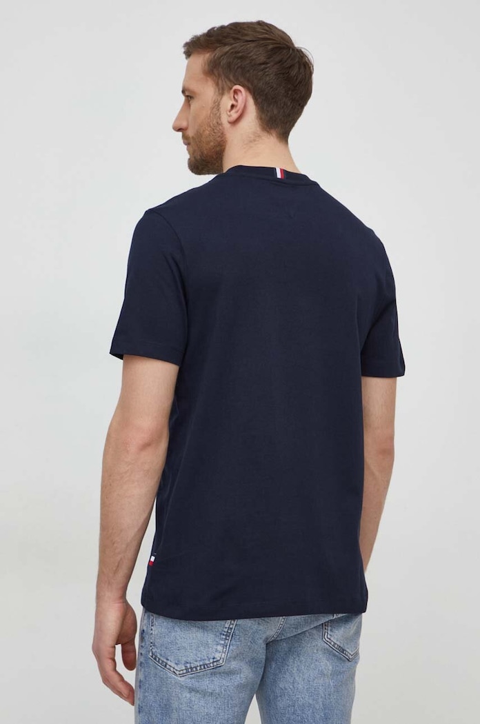 Îmbrăcăminte Tommy Hilfiger tricou din bumbac MW0MW34391 bleumarin
