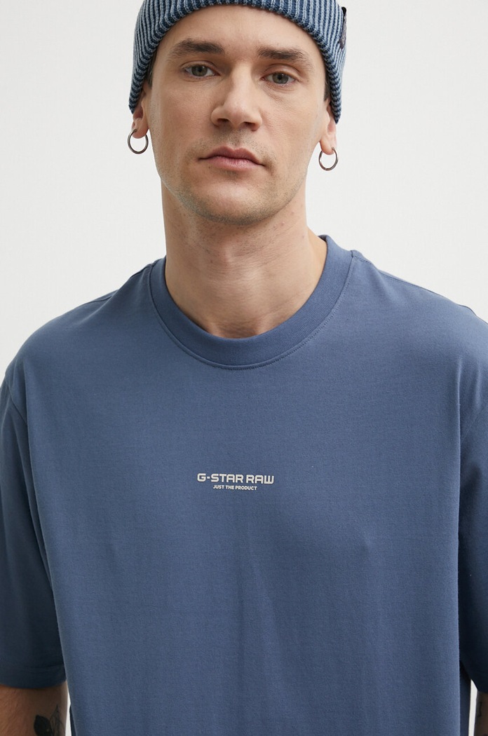 T-shirt bawełniany G-Star D24780.C336 niebieski