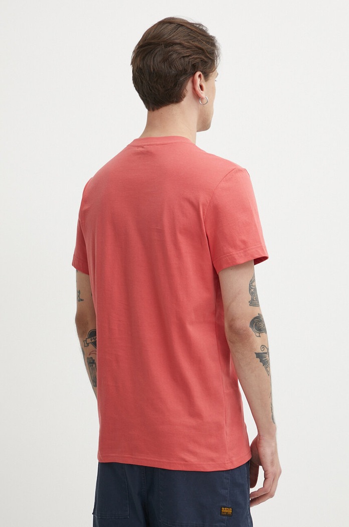 G-Star t-shirt bawełniany D24365.336 różowy SS24