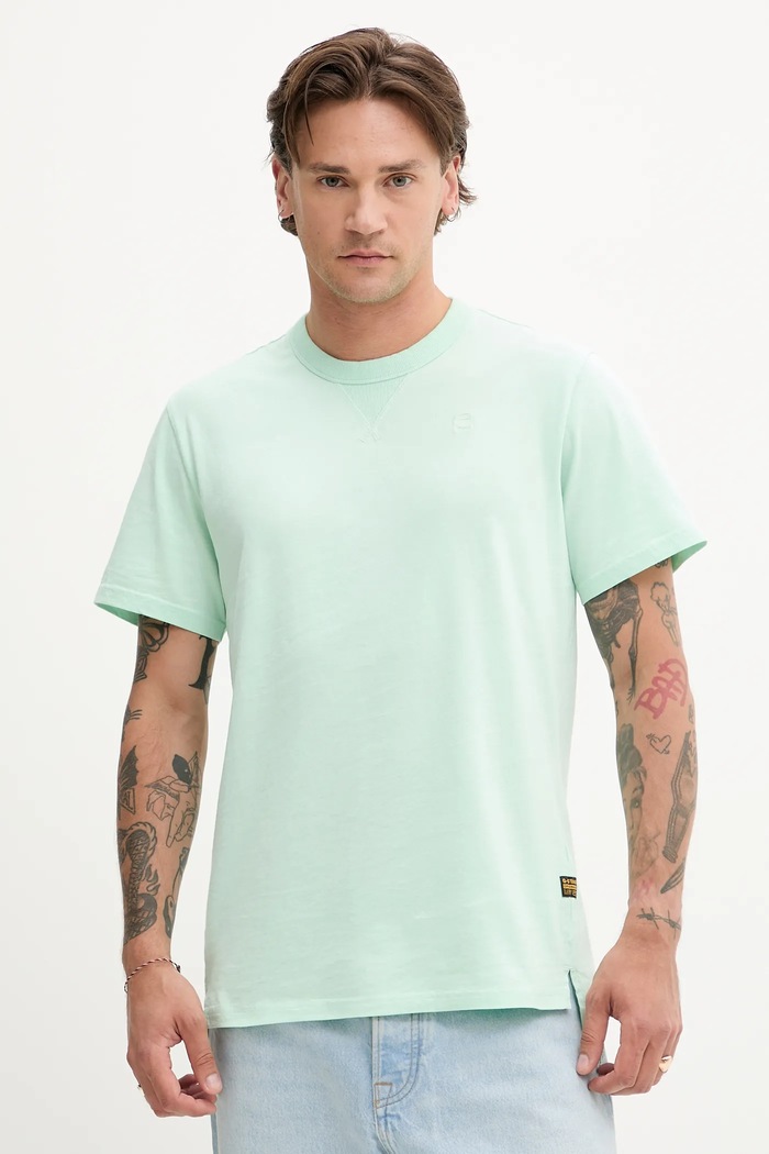 G-Star Raw t-shirt bawełniany Nifous zielony D24449.336
