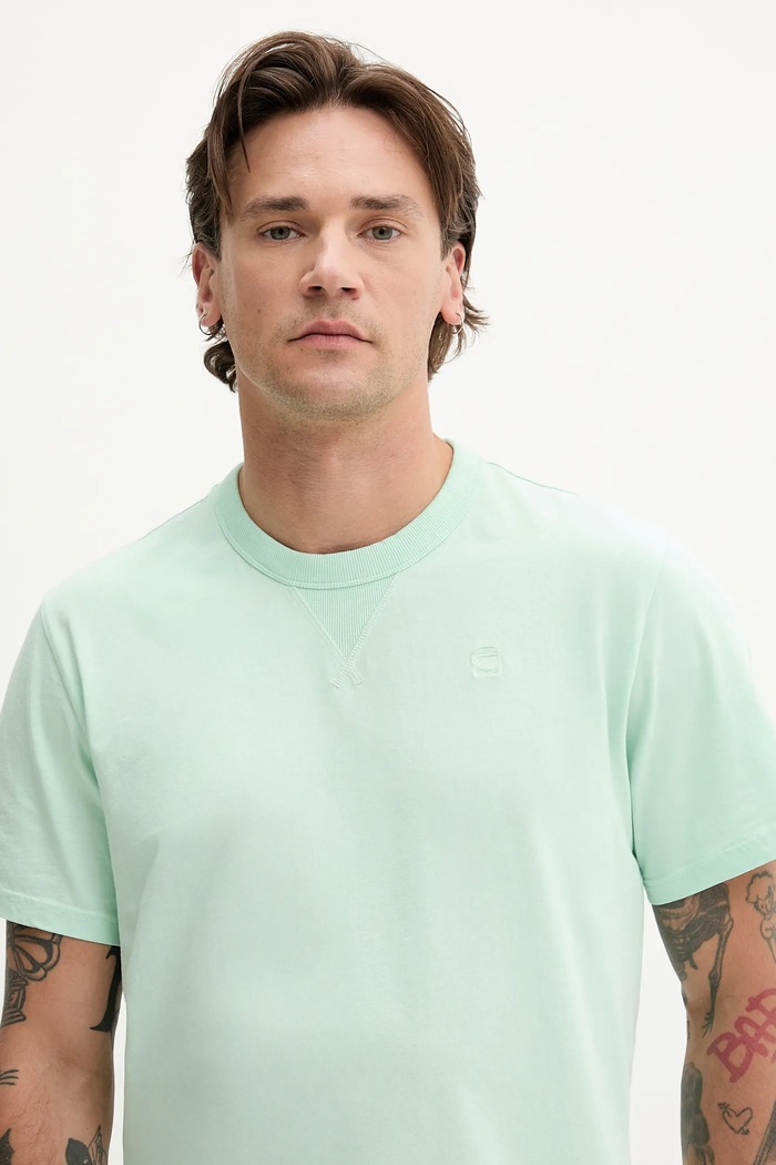 Raw t-shirt bawełniany Nifous G-Star D24449.336 zielony