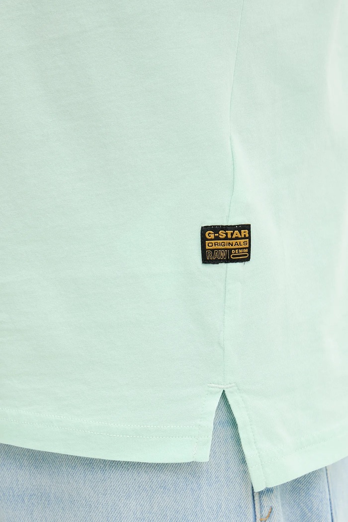 Raw t-shirt bawełniany Nifous G-Star zielony D24449.336