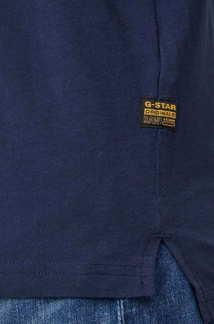 G-Star t-shirt bawełniany Nifous D24449.336 granatowy