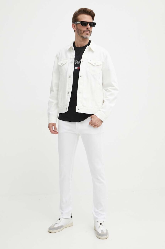 Tommy Hilfiger t-shirt bawełniany MW0MW34427 czarny SS24