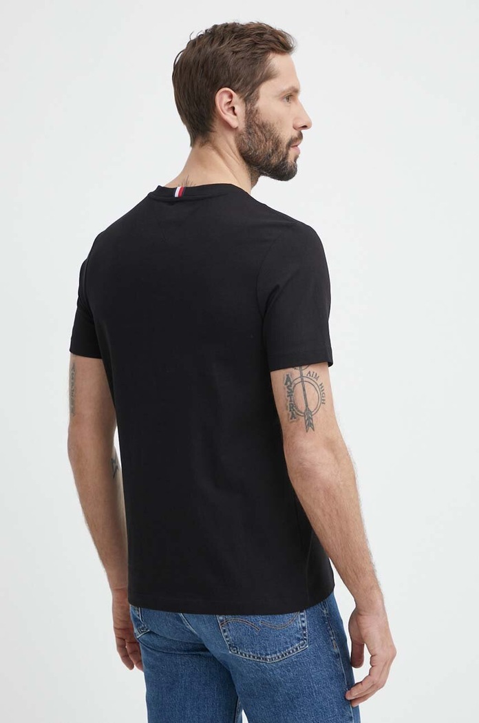 Oblečenie Bavlnené tričko Tommy Hilfiger MW0MW34429 čierna