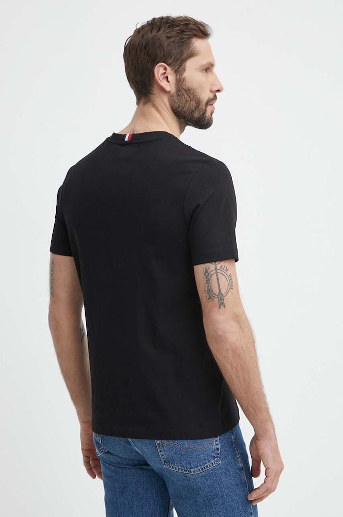 Oblečenie Bavlnené tričko Tommy Hilfiger MW0MW34429 čierna