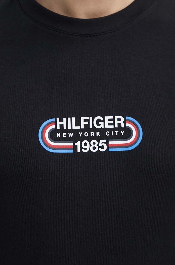 Bavlnené tričko Tommy Hilfiger čierna MW0MW34429