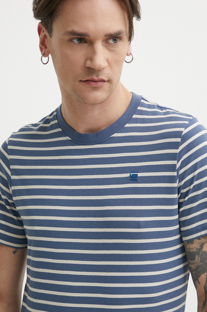 G-Star t-shirt bawełniany granatowy D24445.C339