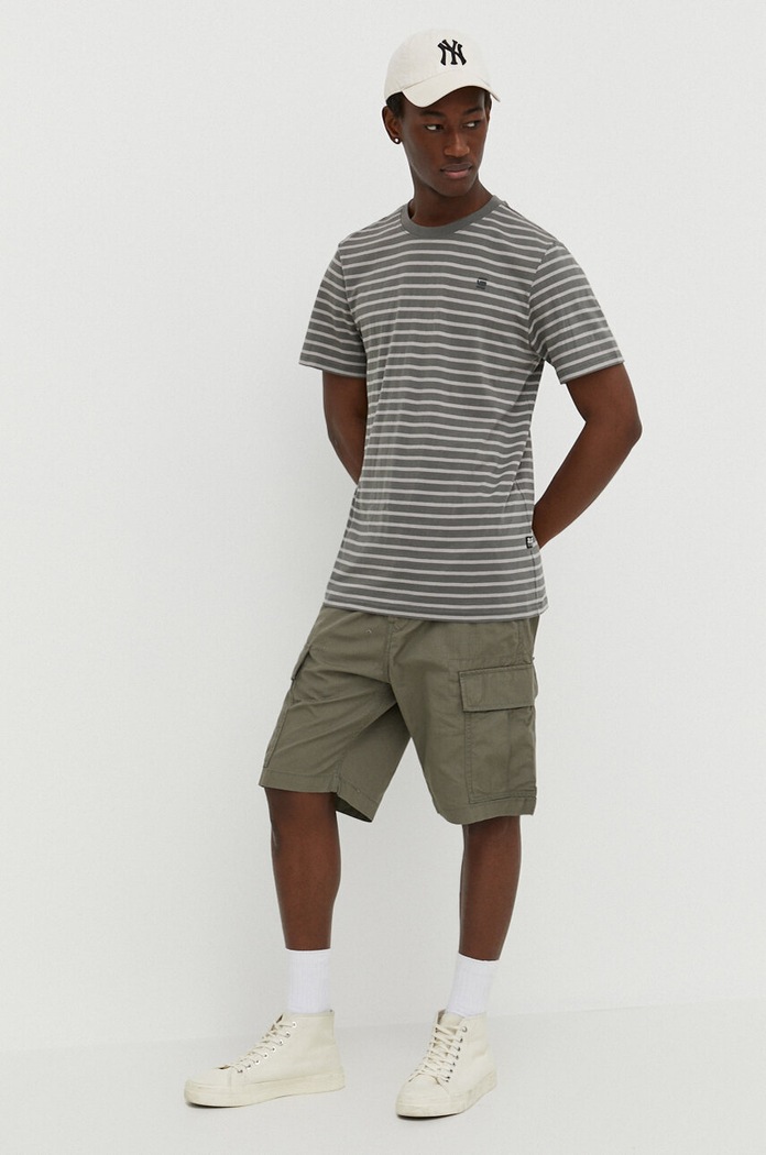 G-Star t-shirt bawełniany D24445.C339 szary SS24