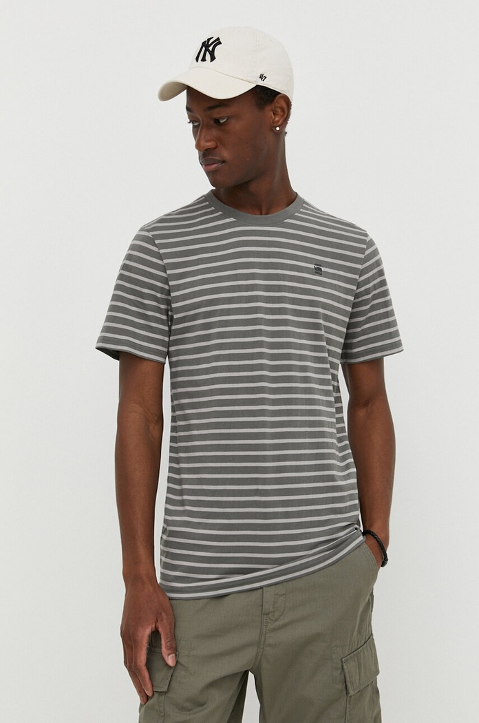 G-Star t-shirt bawełniany szary D24445.C339