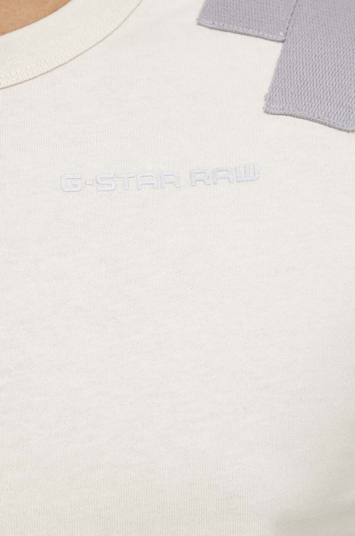 G-Star t-shirt bawełniany D24433.C336 beżowy
