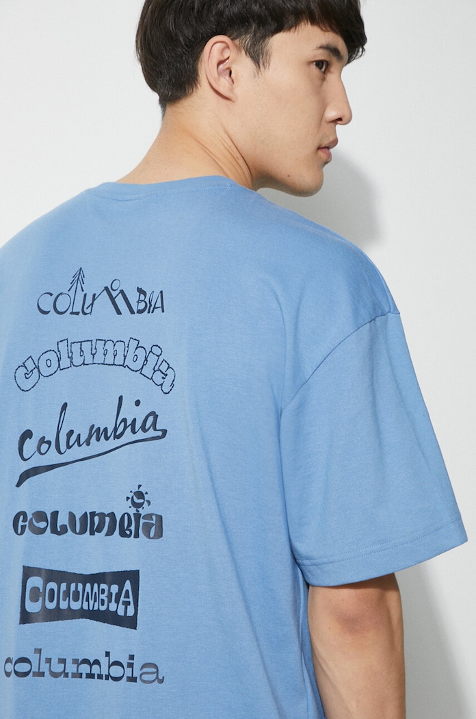 Columbia t-shirt Burnt Lake rilassato blu 2071711