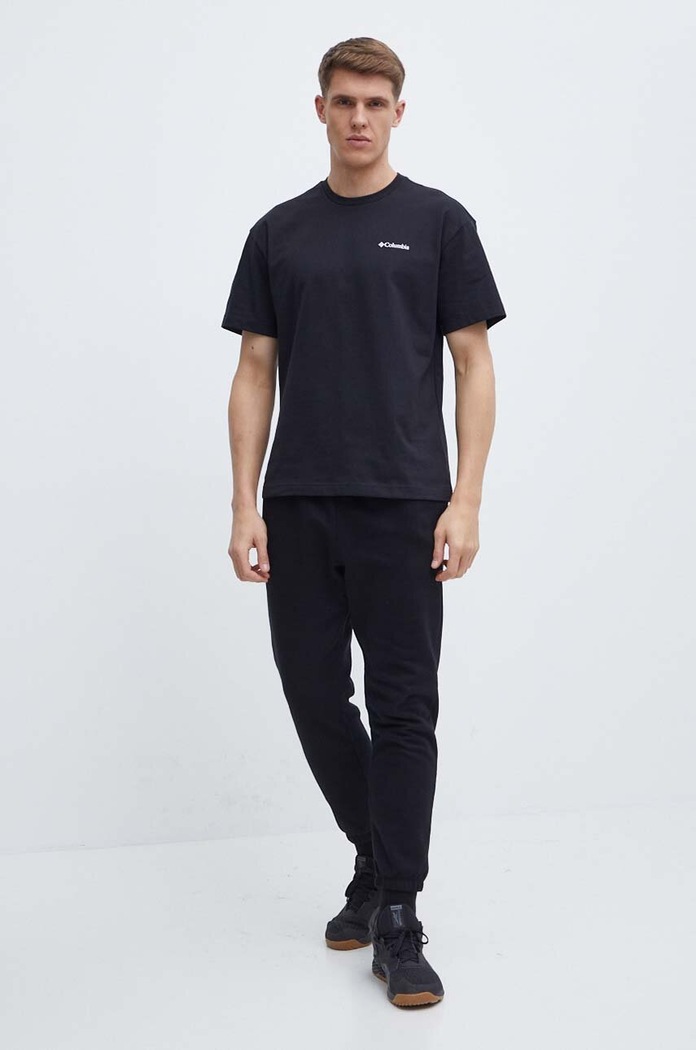 Μπλουζάκι Columbia Burnt Lake 2071711 μαύρο SS24