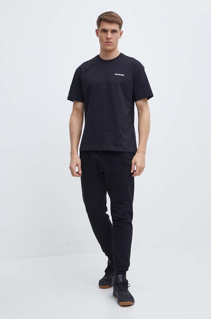 Μπλουζάκι Columbia Burnt Lake 2071711 μαύρο SS24