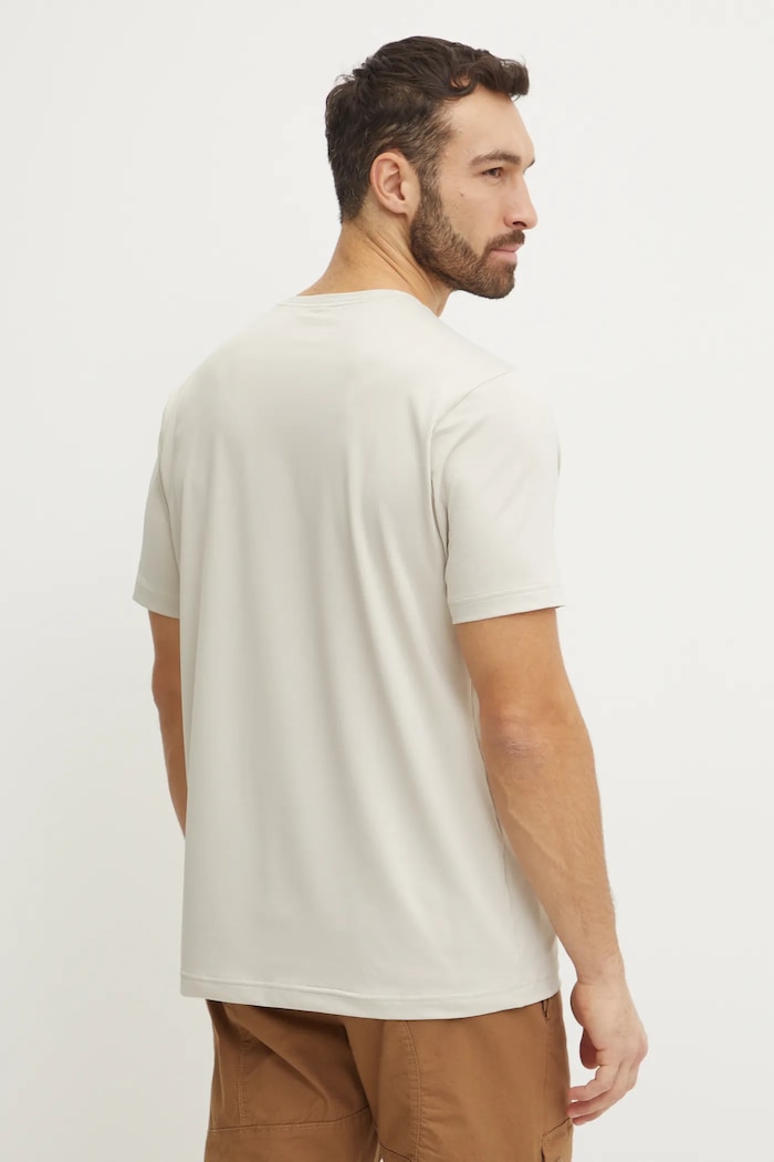 Odzież Columbia t-shirt sportowy Ice Lake 2071731 beżowy