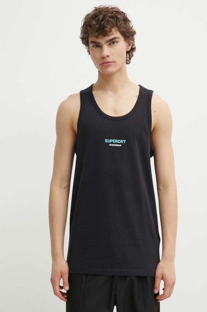 Superdry T-shirt bawełniany czarny M6010802A.02A