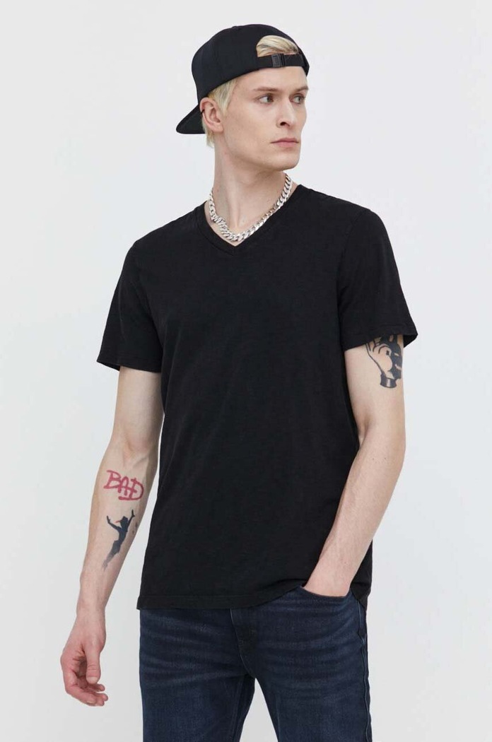 Bavlněné tričko Superdry černá M1011889A.02A