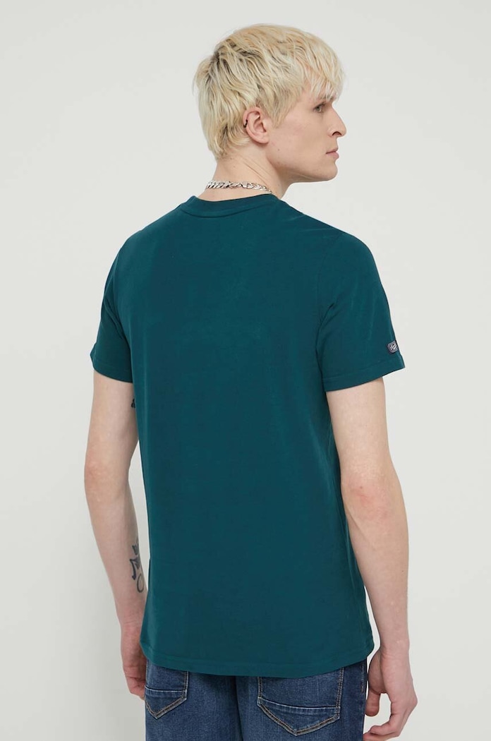 Odzież Superdry t-shirt bawełniany M1011908A.8UM zielony