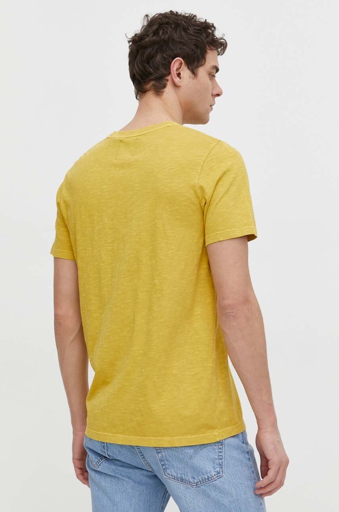 Ruházat Superdry pamut póló M1011893A.2AX sárga