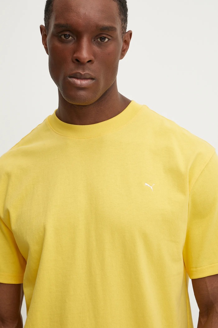 Puma tricou din bumbac MMQ galben 624009