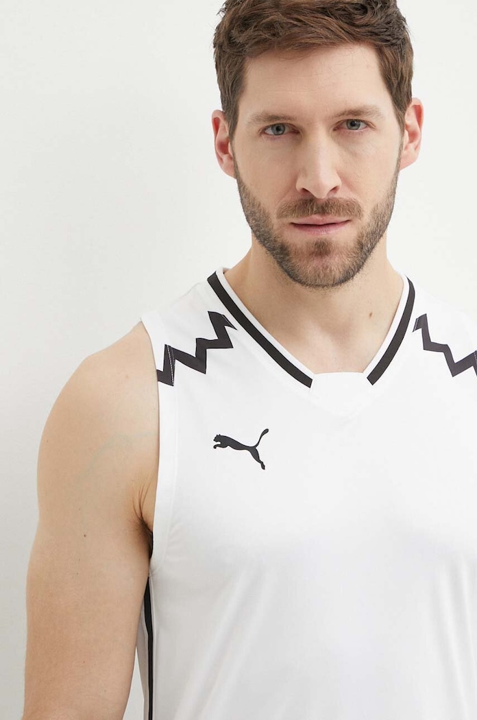 Μπλουζάκι προπόνησης Puma Hoops Team Game λευκό 676628