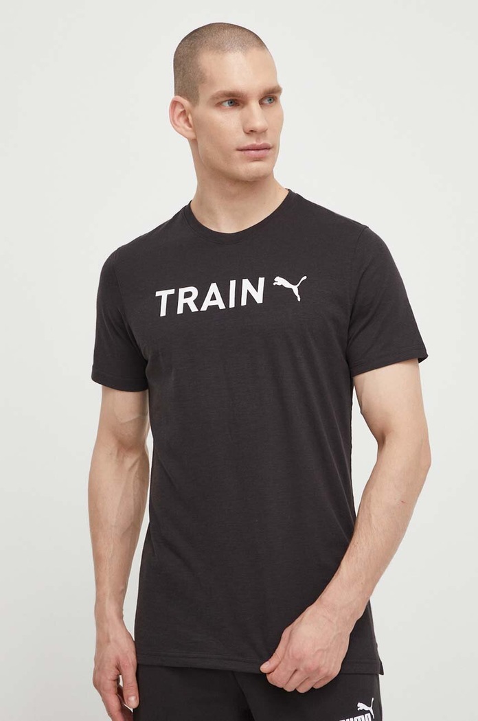 Μπλουζάκι Puma στάμπα μαύρο 524289
