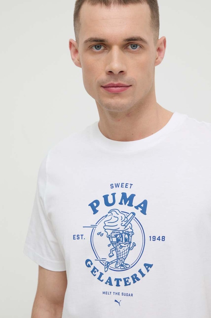 Puma tricou din bumbac alb 625416