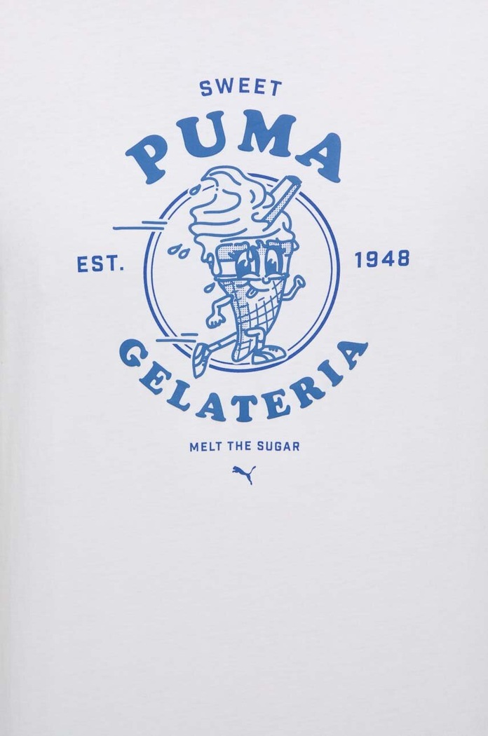 Puma tricou din bumbac 625416 alb