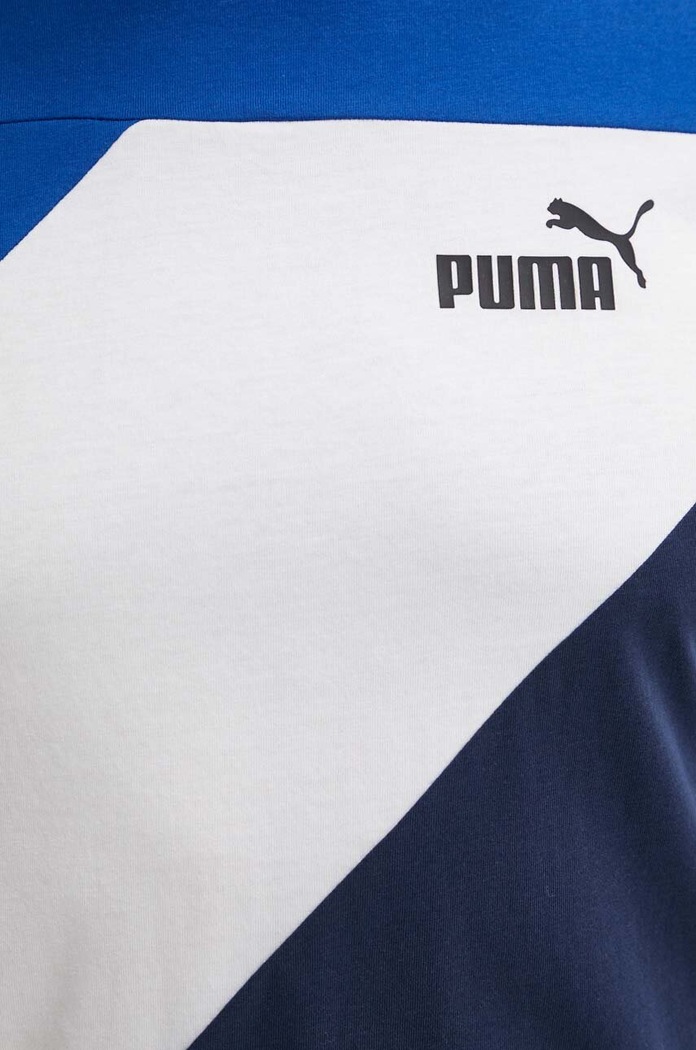 Bombažna kratka majica Puma POWER 678929 mornarsko modra