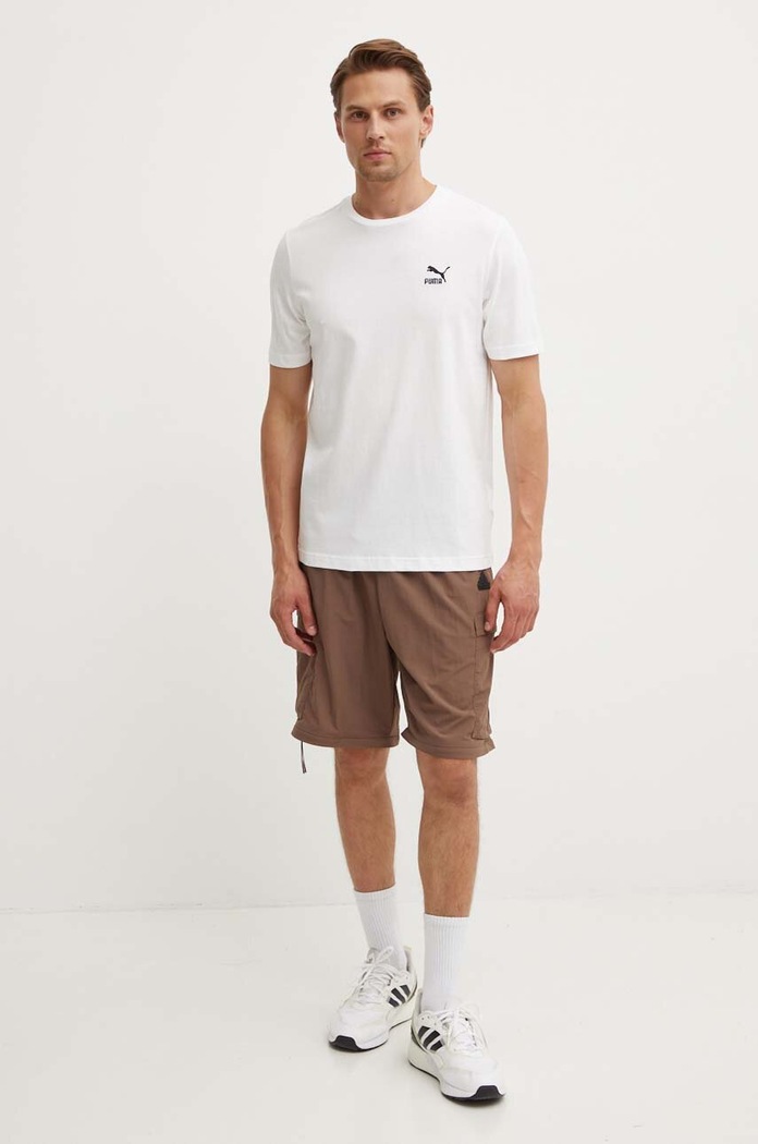 Bavlnené tričko Puma CLASSICS Small Logo Tee 679187 biela SS24