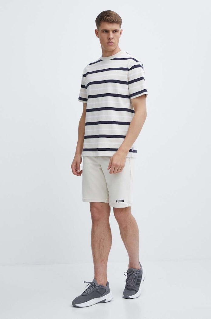Bavlnené tričko Puma MMQ 624015 béžová SS24