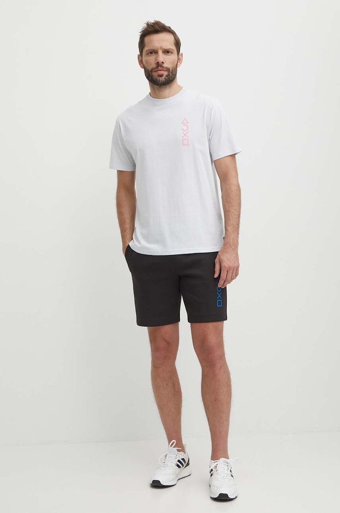 Puma tricou din bumbac PUMA X PLAYSTATION 624694 gri SS24