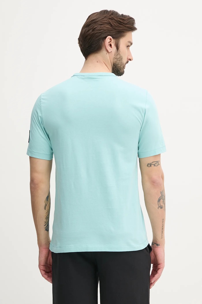 Odjeća Pamučna majica Calvin Klein Jeans J30J323484 tirkizna