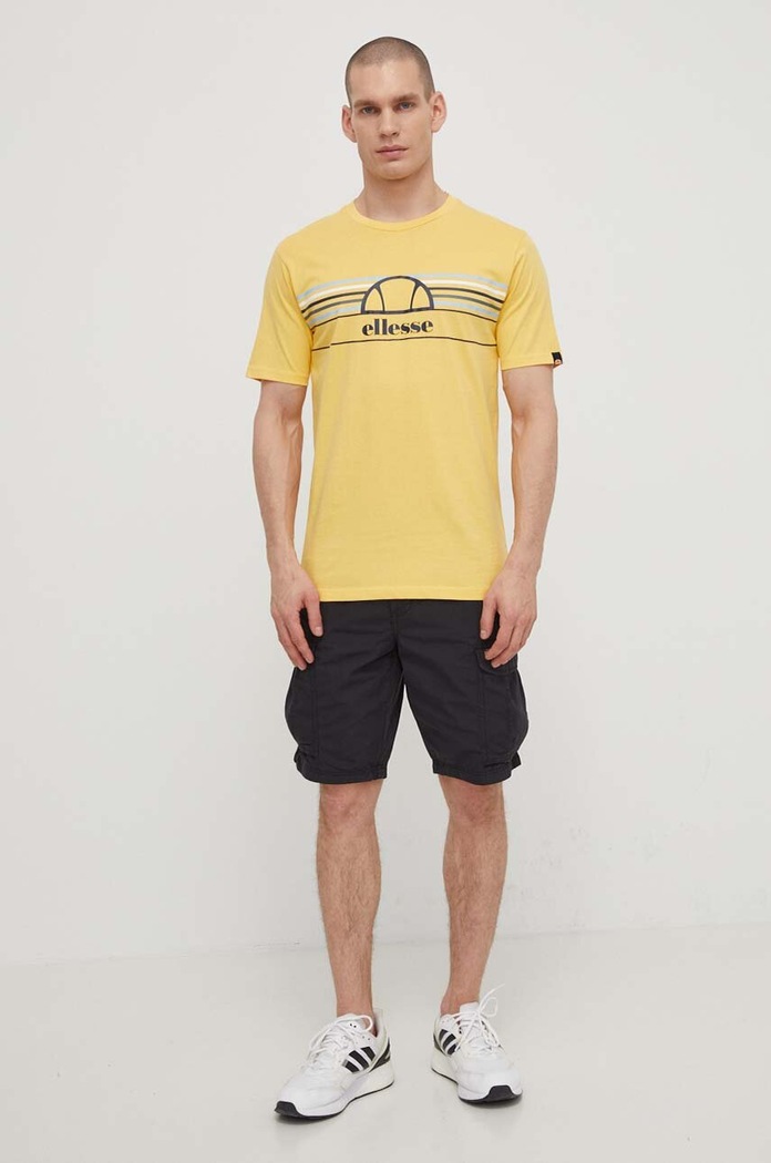 Ellesse pamut póló Lentamente T-Shirt SHV11918 sárga SS24