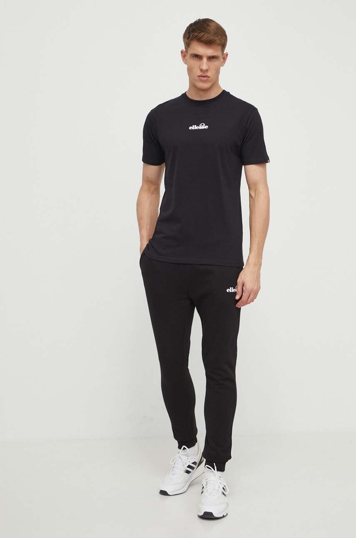 Bavlněné tričko Ellesse Ollio Tee SHP16463 černá SS25