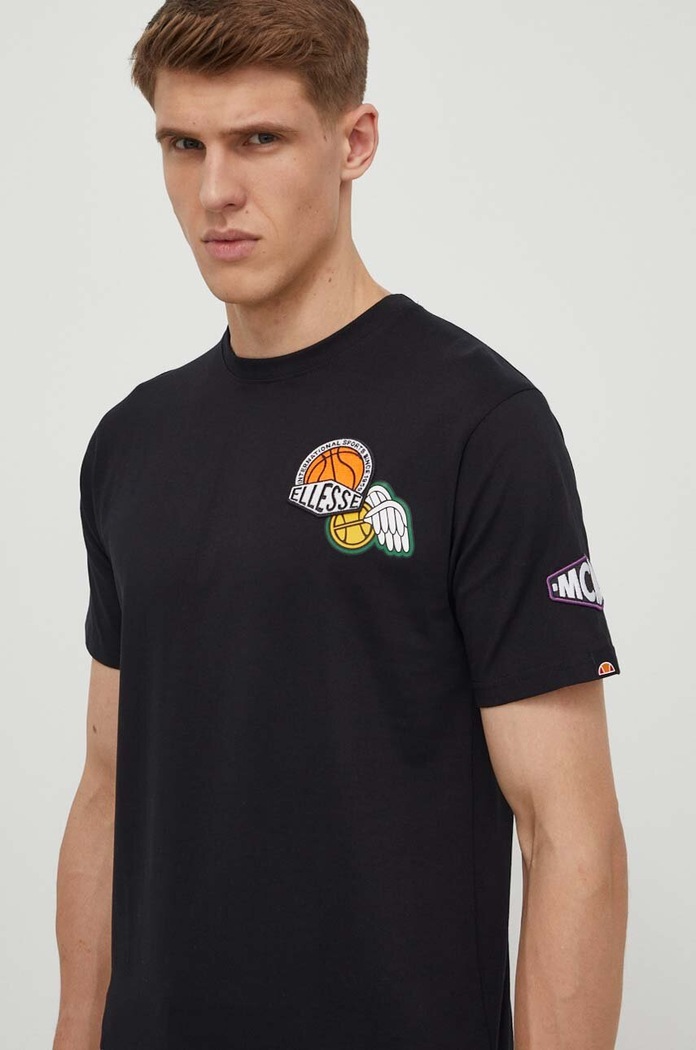 Ellesse pamut póló Boretto T-Shirt fekete SHV20120