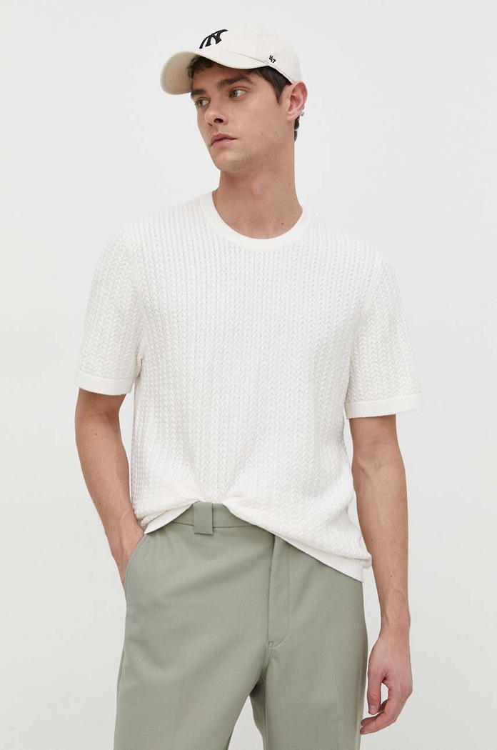 Abercrombie & Fitch t-shirt sima bézs KI120.4028.100