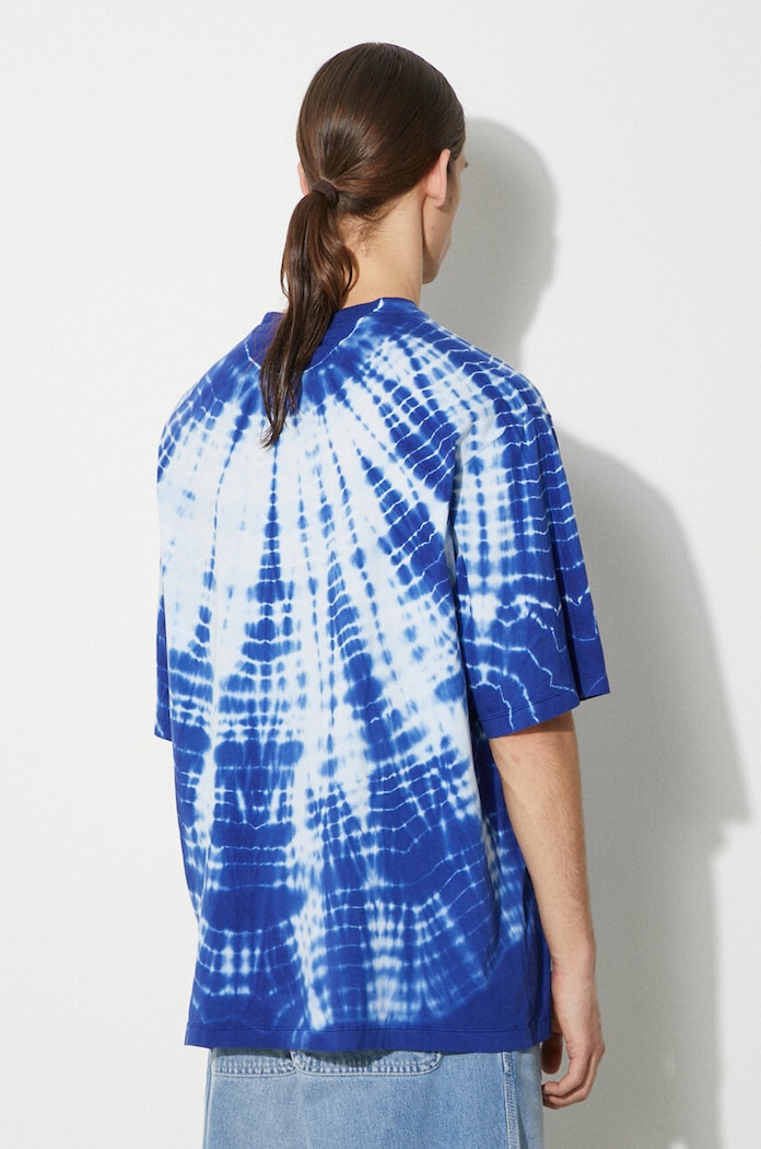 Oblečení Marcelo Burlon Bavlněné tričko Marcelo Burlon Aop Soundwaves Over CMAA054S24JER0044501 modrá