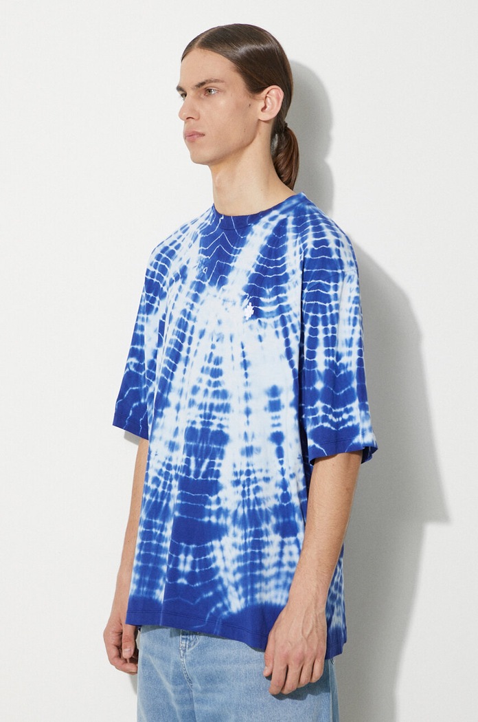 Bavlněné tričko Marcelo Burlon Aop Soundwaves Over Marcelo Burlon CMAA054S24JER0044501 modrá