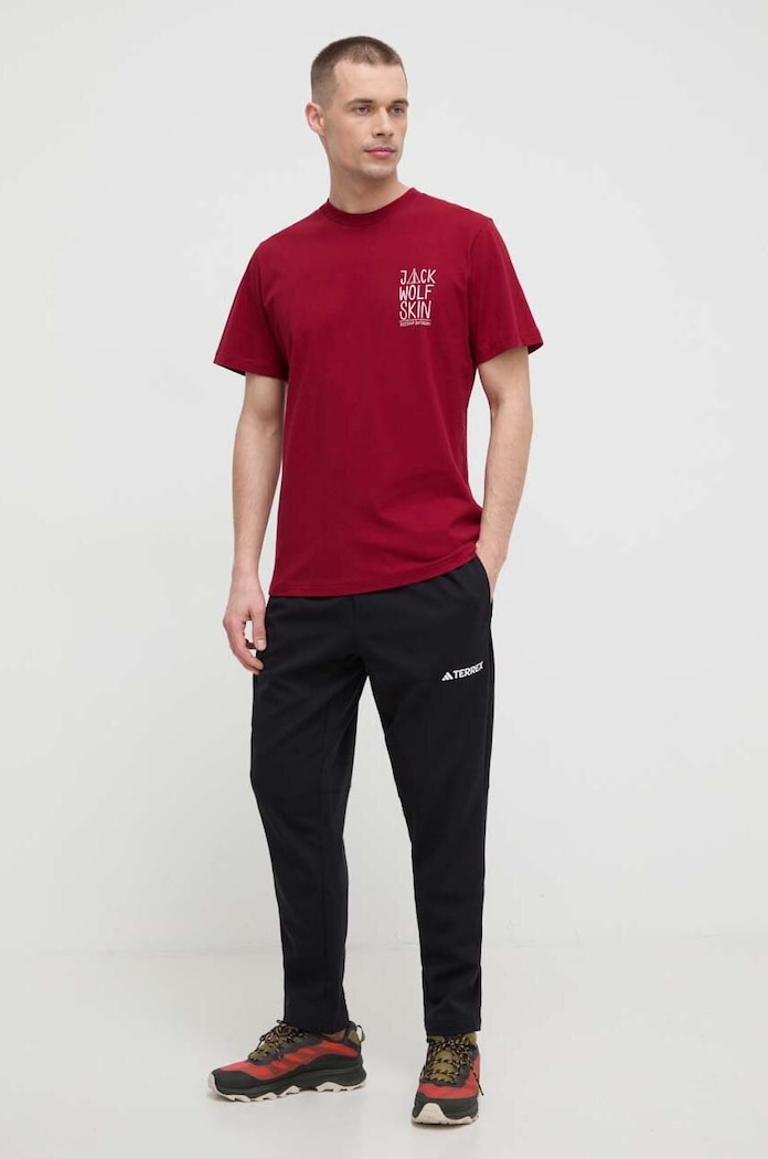 Jack Wolfskin tricou Jack Tent 1809791 burgundia SS24