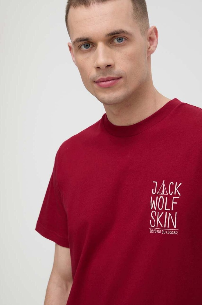 Jack Wolfskin tricou Jack Tent burgundia 1809791