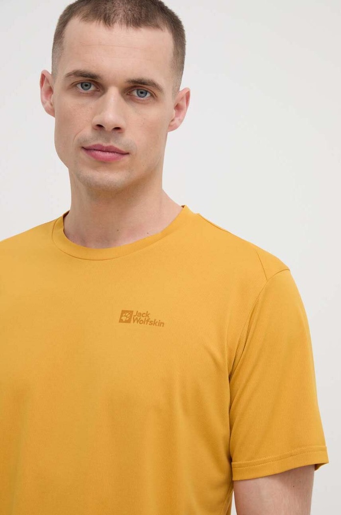 Jack Wolfskin trekingové tričko pánske Delgami žltá 1809811